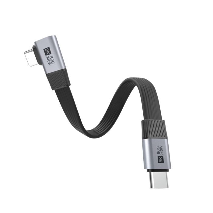 USB4 Full-featured flat cable 80G Angle side - Image 2