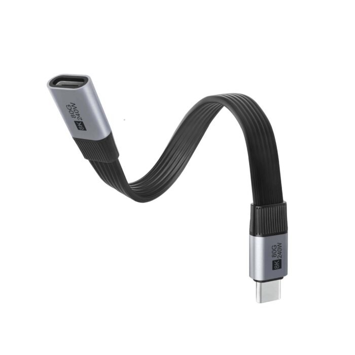 USB4 Full-featured flat 80G male to Female extension cable - Image 2